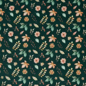 100% Cotton Digital Print  - AUtumn Leaf