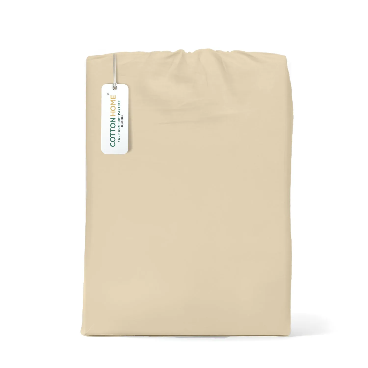 100% Egyptian Cotton 3PC Fitted Sheet 120X200 25CM Cotton Home Sateen Beige