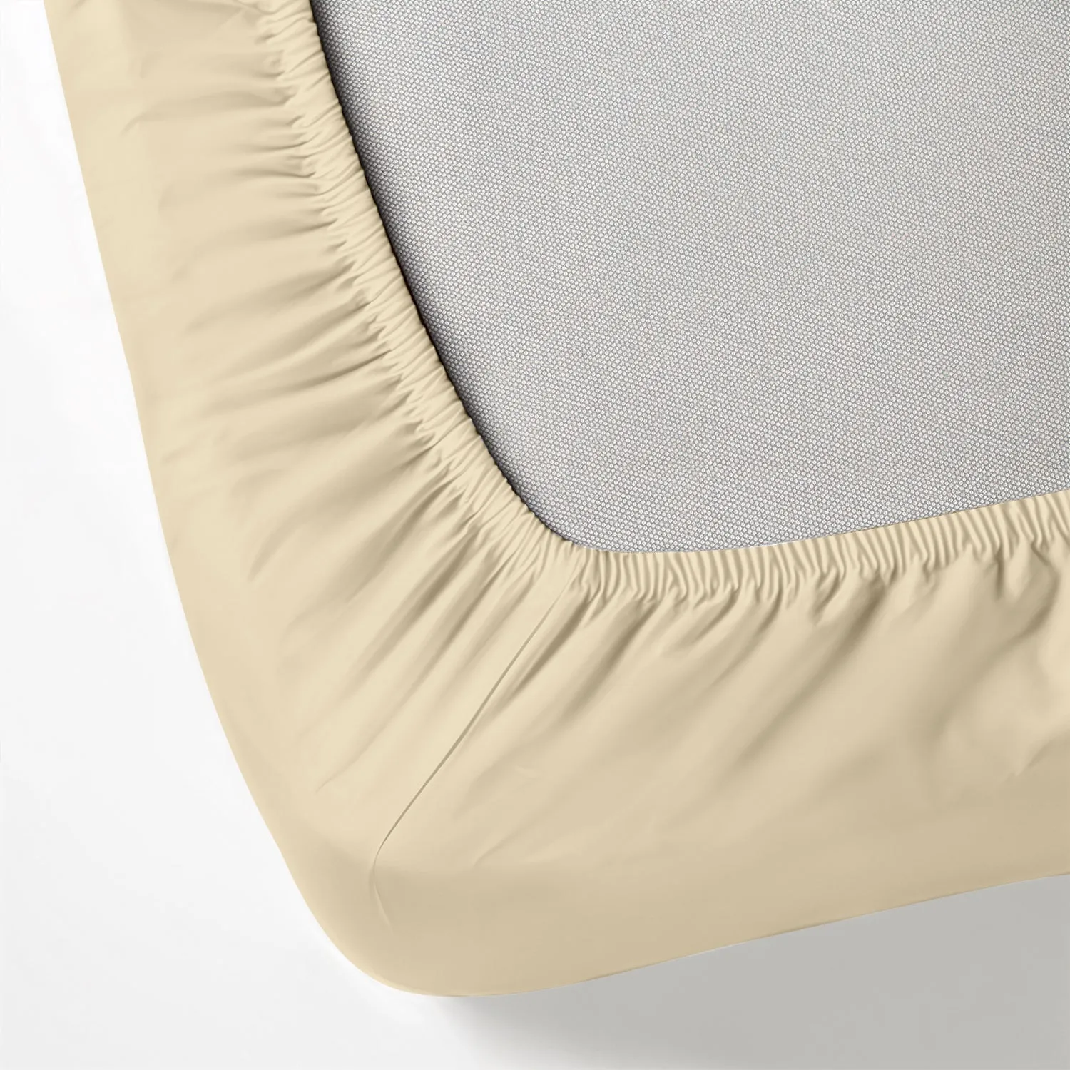 100% Egyptian Cotton 3PC Fitted Sheet 120X200 25CM Cotton Home Sateen Beige
