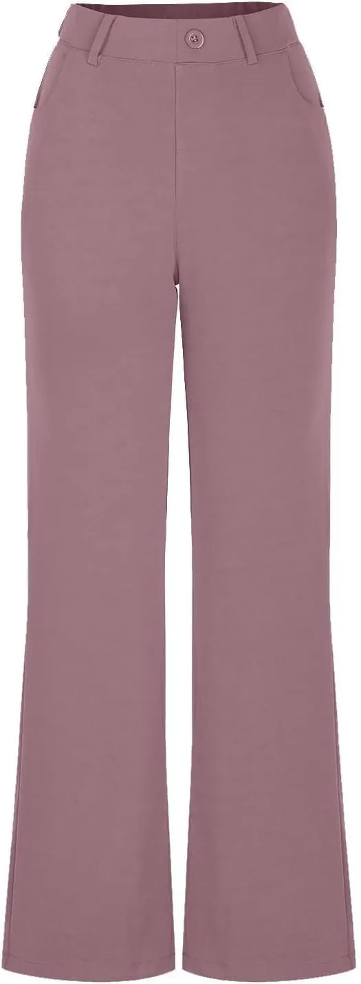 2025 Summer Women Work Business Pants High Waisted Flare Modern Comfortable Office Overalls Ladies Slacks