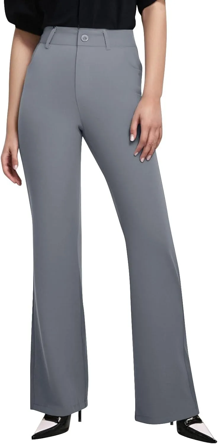 2025 Summer Women Work Business Pants High Waisted Flare Modern Comfortable Office Overalls Ladies Slacks