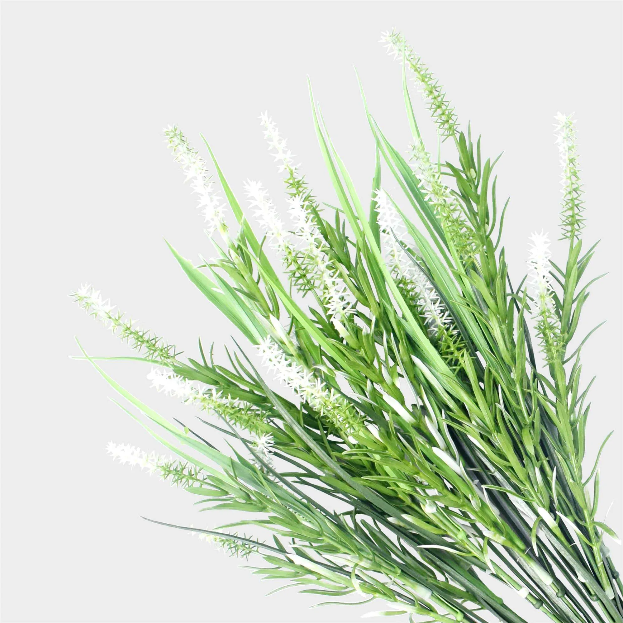 5 Pack Long Stem White Lavender 50cm UV Resistant Wall Plant
