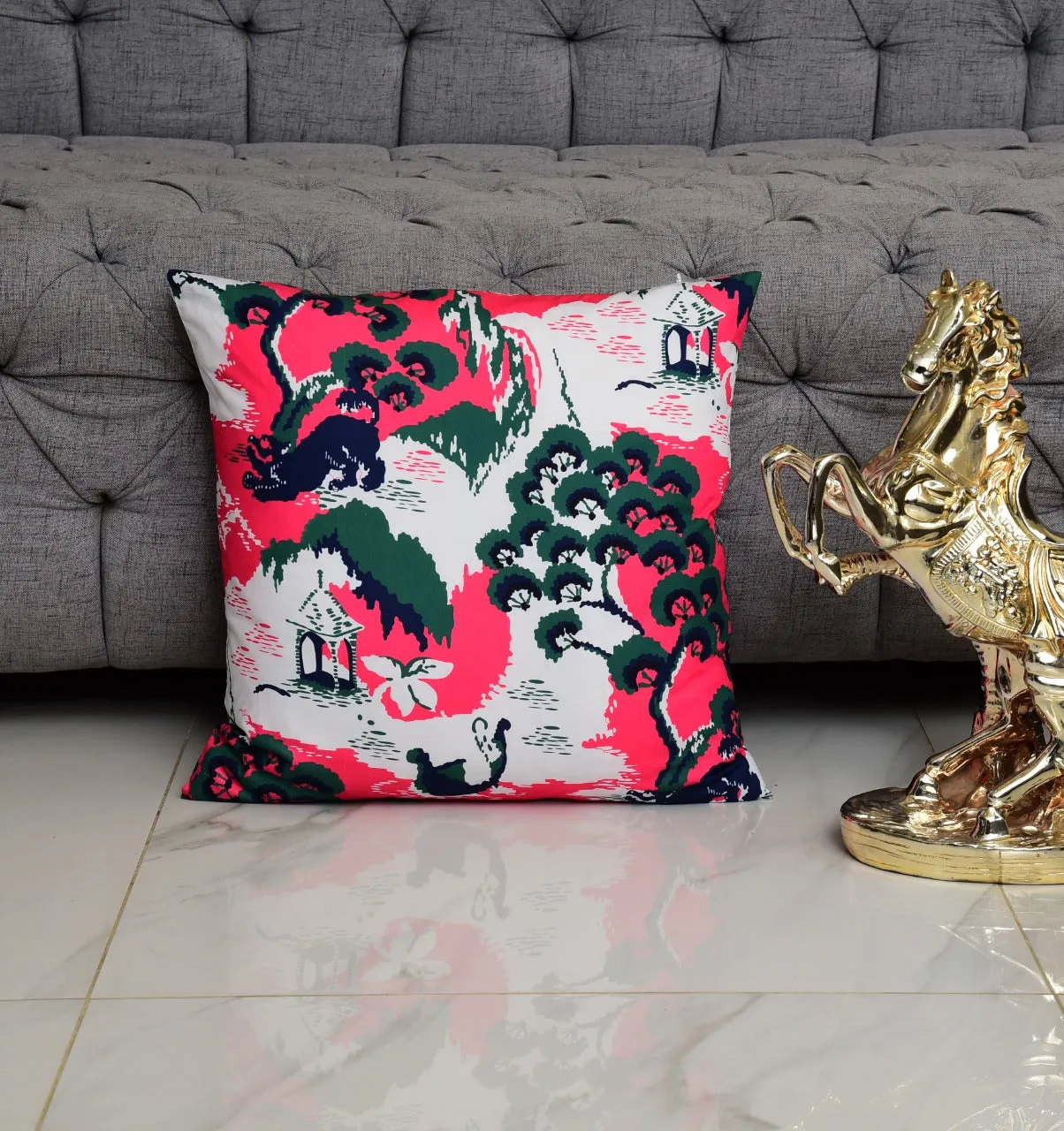 6 PCs Digital Printed Cotton Cushions- Heritage