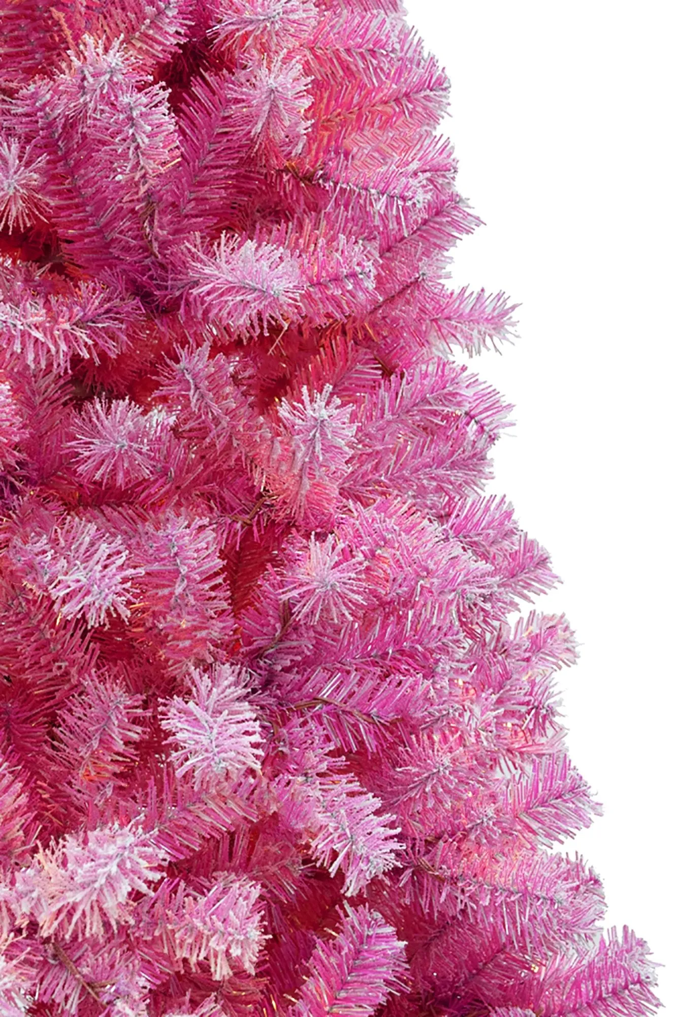 6.5' Pink & Silver Christmas Tree with Metal Stand
