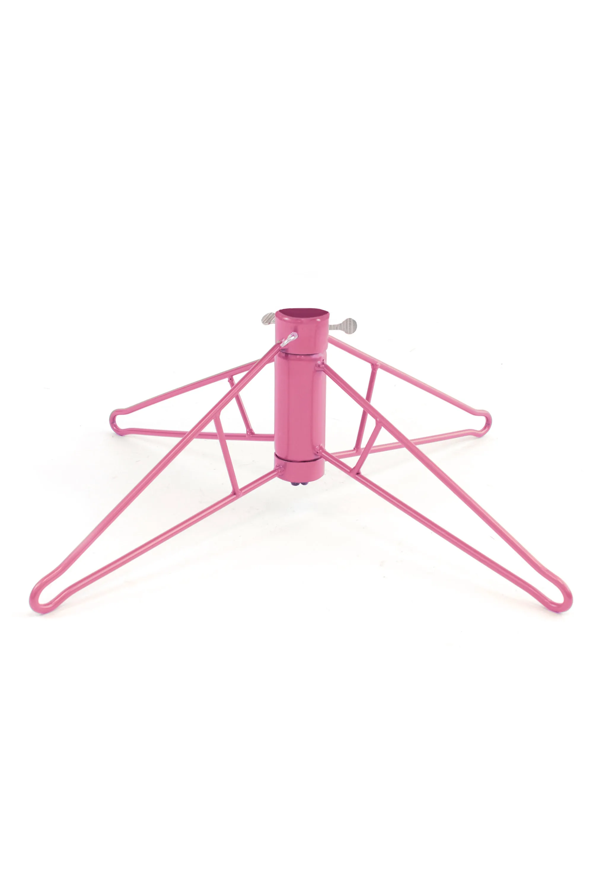 6.5' Pink & Silver Christmas Tree with Metal Stand