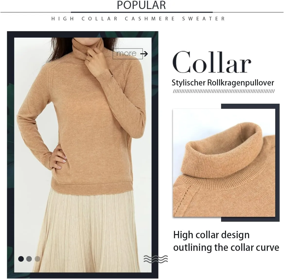 Cashmere Sweaters for Women,100% Cashmere Long Sleeve Sweaters Crew Neck Solid Pullover Jumpers Tops