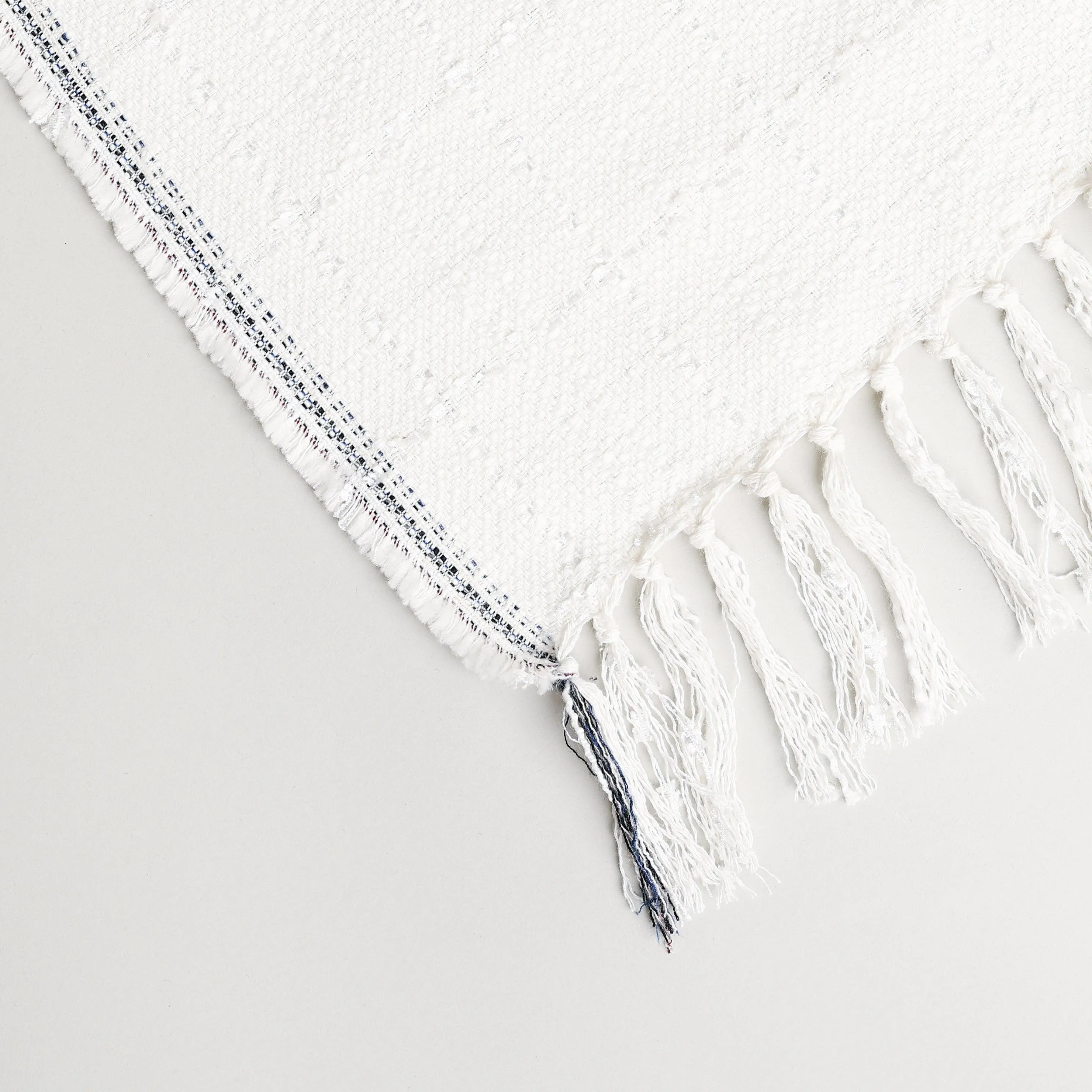 Colored Subtle Tweed Throw Blankets 58" x 67"  3.5" Tassels