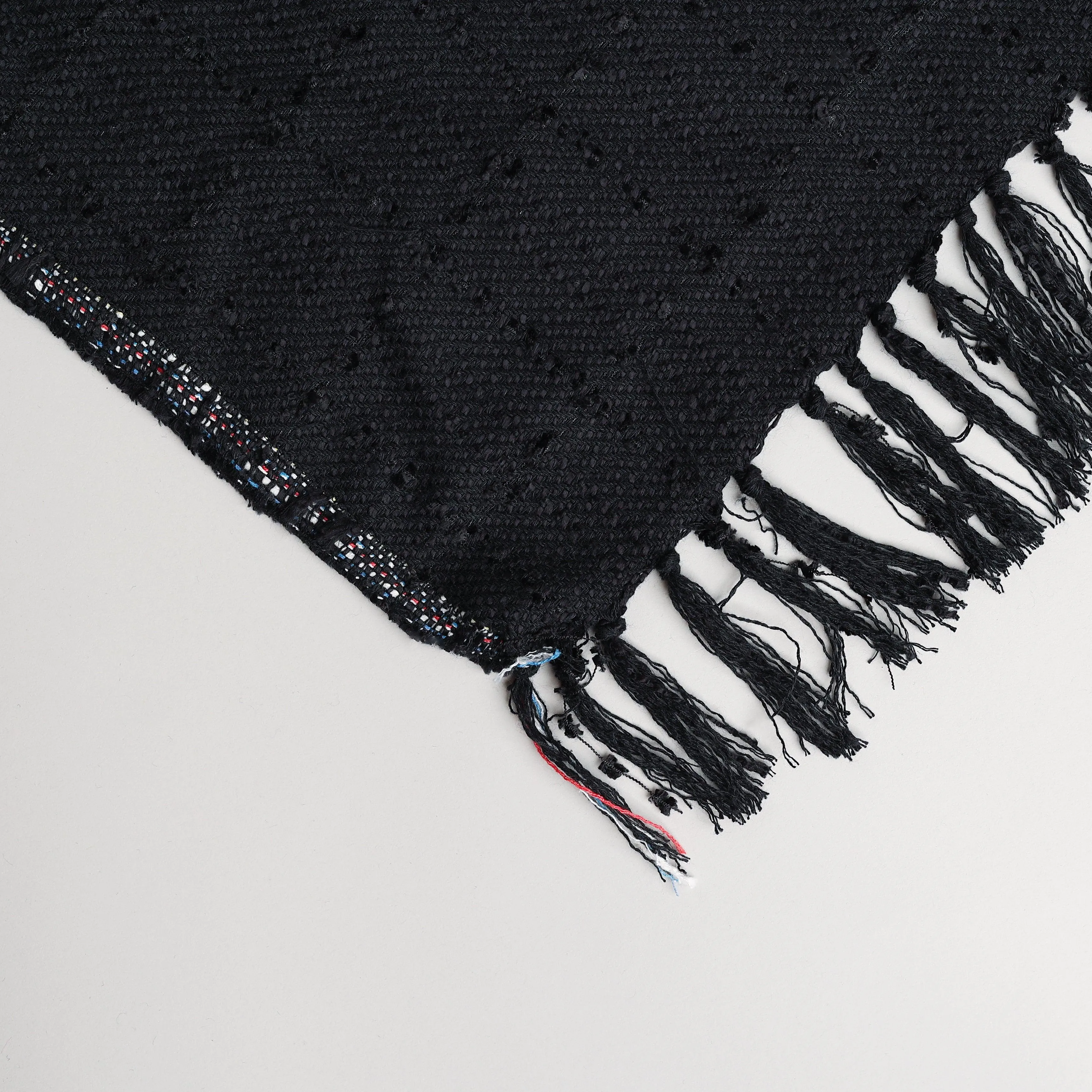 Colored Subtle Tweed Throw Blankets 58" x 67"  3.5" Tassels