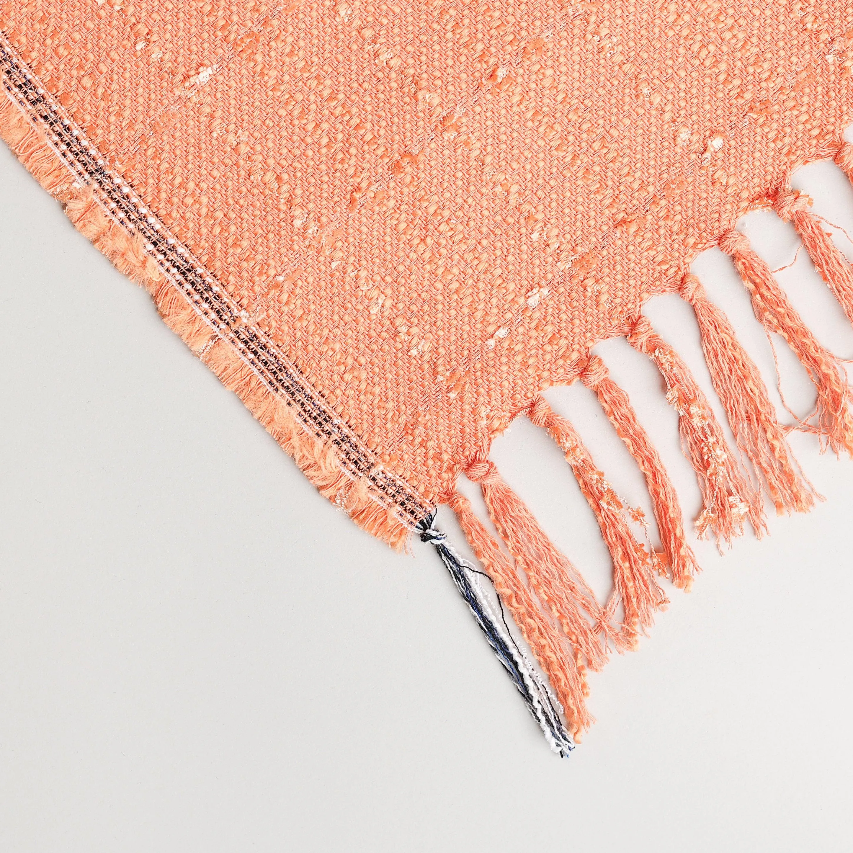 Colored Subtle Tweed Throw Blankets 58" x 67"  3.5" Tassels