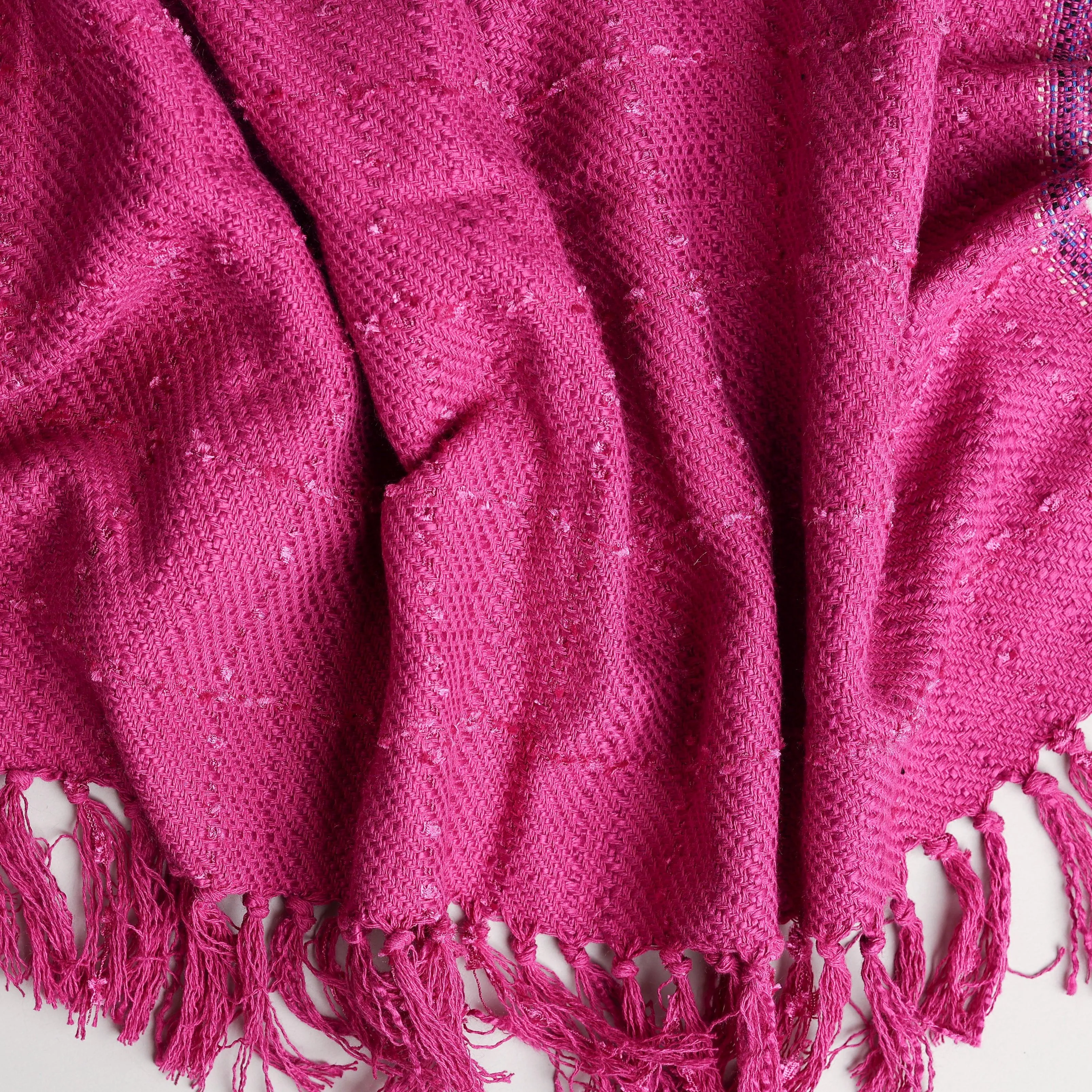 Colored Subtle Tweed Throw Blankets 58" x 67"  3.5" Tassels