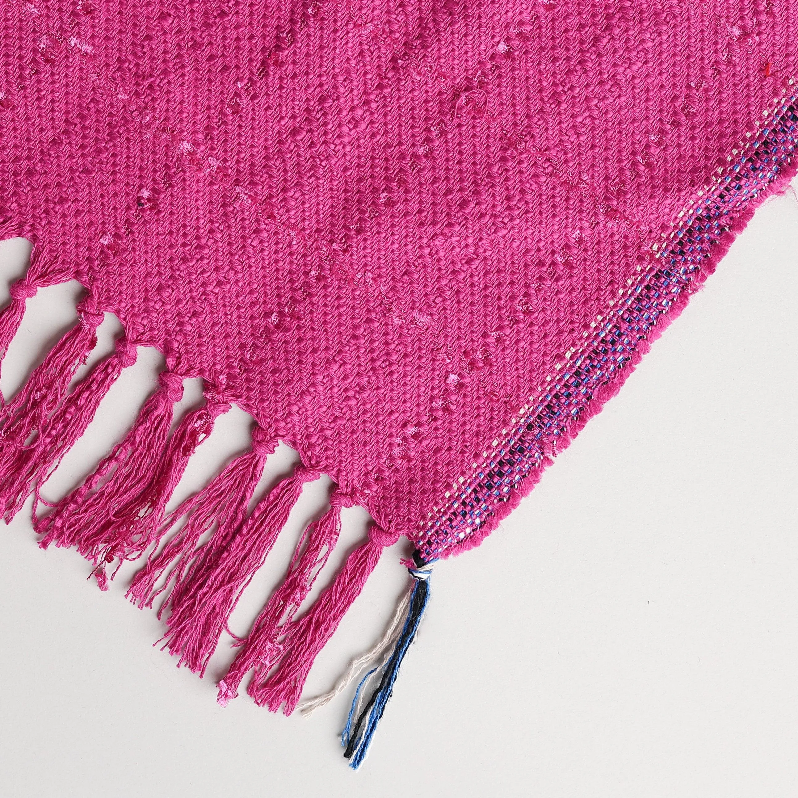Colored Subtle Tweed Throw Blankets 58" x 67"  3.5" Tassels