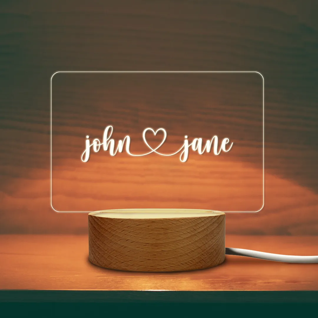 Couple Name- Custom LED Night Light