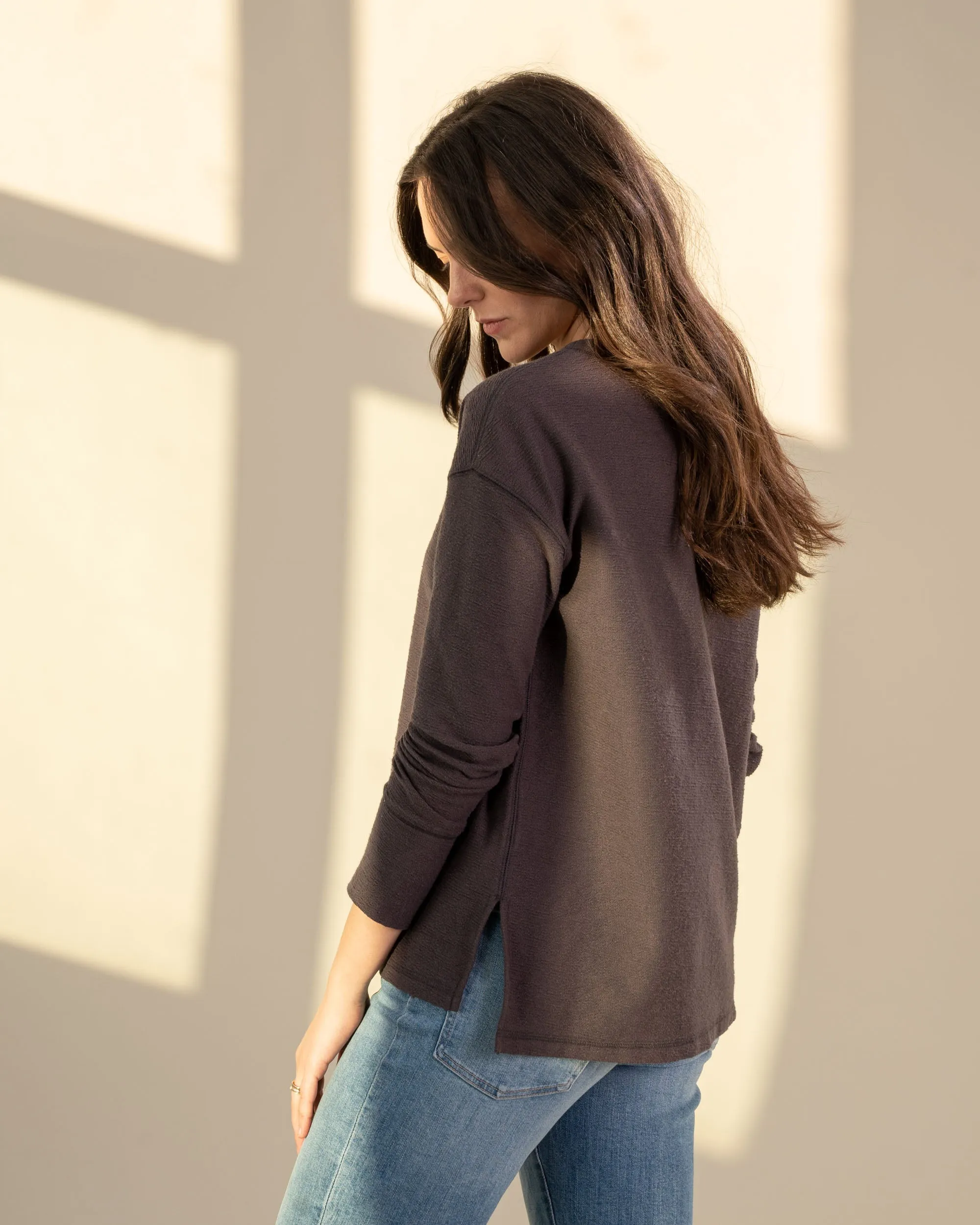 EcoKnit™ Textured Boxy Crew