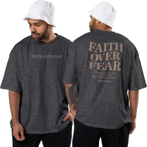 Faith Over Fear Shirt Men - Oversized Christian Religious Shirts - Faith Over Fear Shirts for Women
