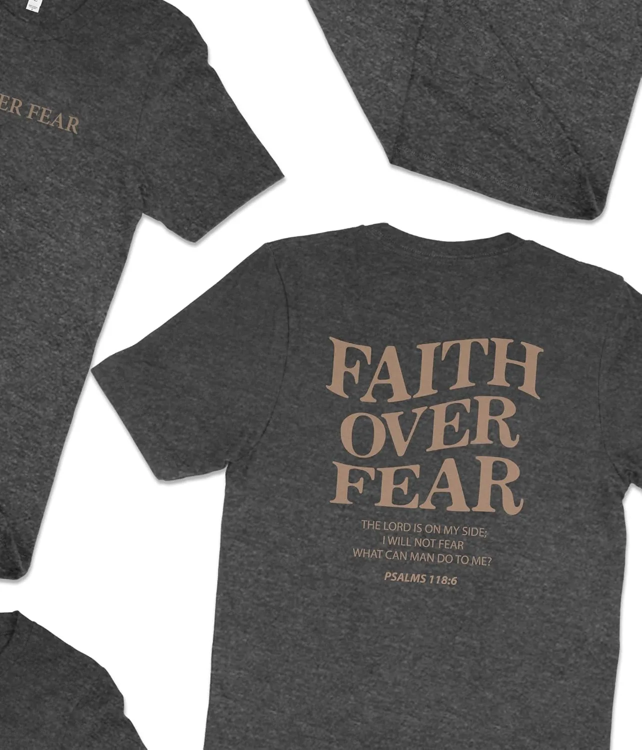 Faith Over Fear Shirt Men - Oversized Christian Religious Shirts - Faith Over Fear Shirts for Women