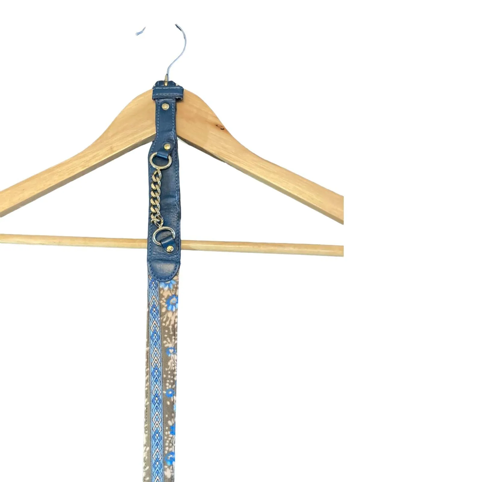 Giovannozzi Brown And Blue Long Sleeved Dress UK Size 14