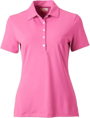 Greg Norman Women's Freedom Pique Golf Polo Light Pink L