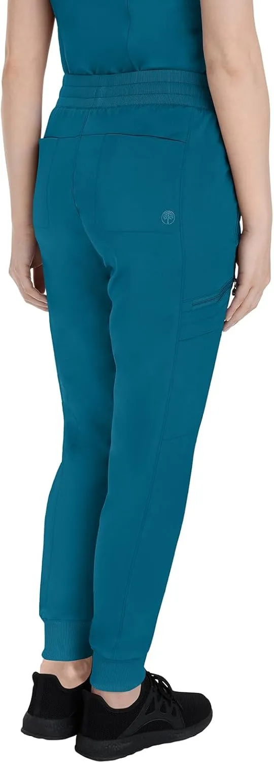 Healing Hands Women's Jogger Scrub Pant 7 Pockets Elastic Drawstring, with Moisture Wicking & 2-Way Stretch Technology - 9244