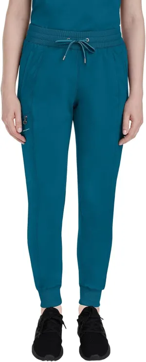 Healing Hands Women's Jogger Scrub Pant 7 Pockets Elastic Drawstring, with Moisture Wicking & 2-Way Stretch Technology - 9244