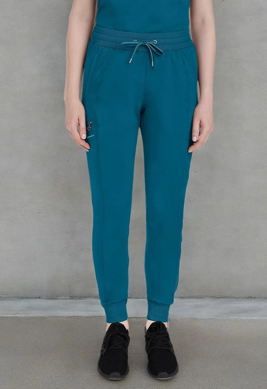 Healing Hands Women's Jogger Scrub Pant 7 Pockets Elastic Drawstring, with Moisture Wicking & 2-Way Stretch Technology - 9244