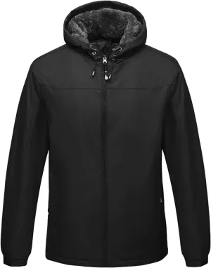 JEShifangjiusu Men's Lightweight Sportswear Jacket Casual Full Zip Windbreaker Jackets Warm Winter Padded Coats Bomber Jacket, Black, XX-Large