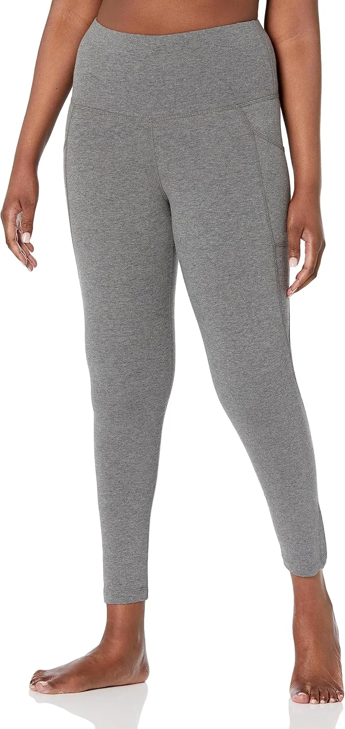 Jockey Women's Cotton Stretch Basic 7/8 Legging with Side Pocket