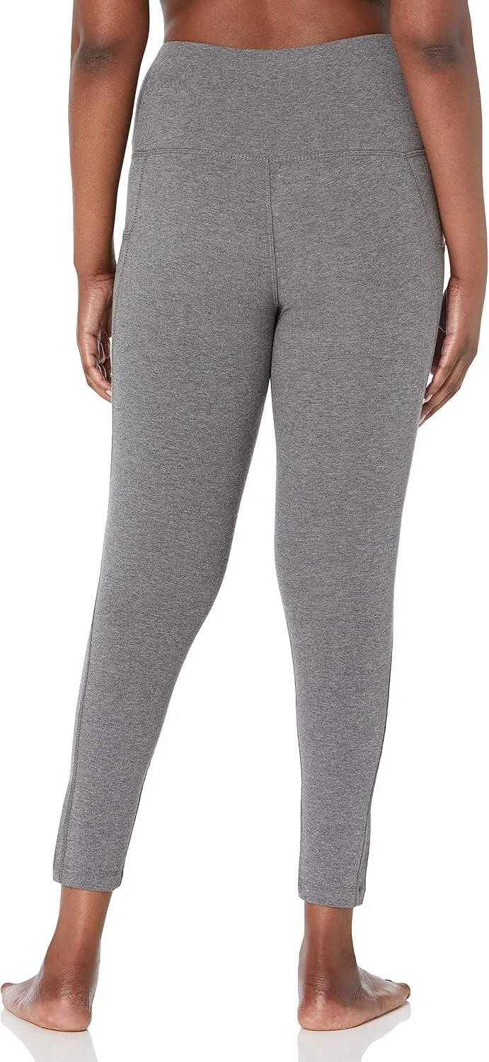 Jockey Women's Cotton Stretch Basic 7/8 Legging with Side Pocket