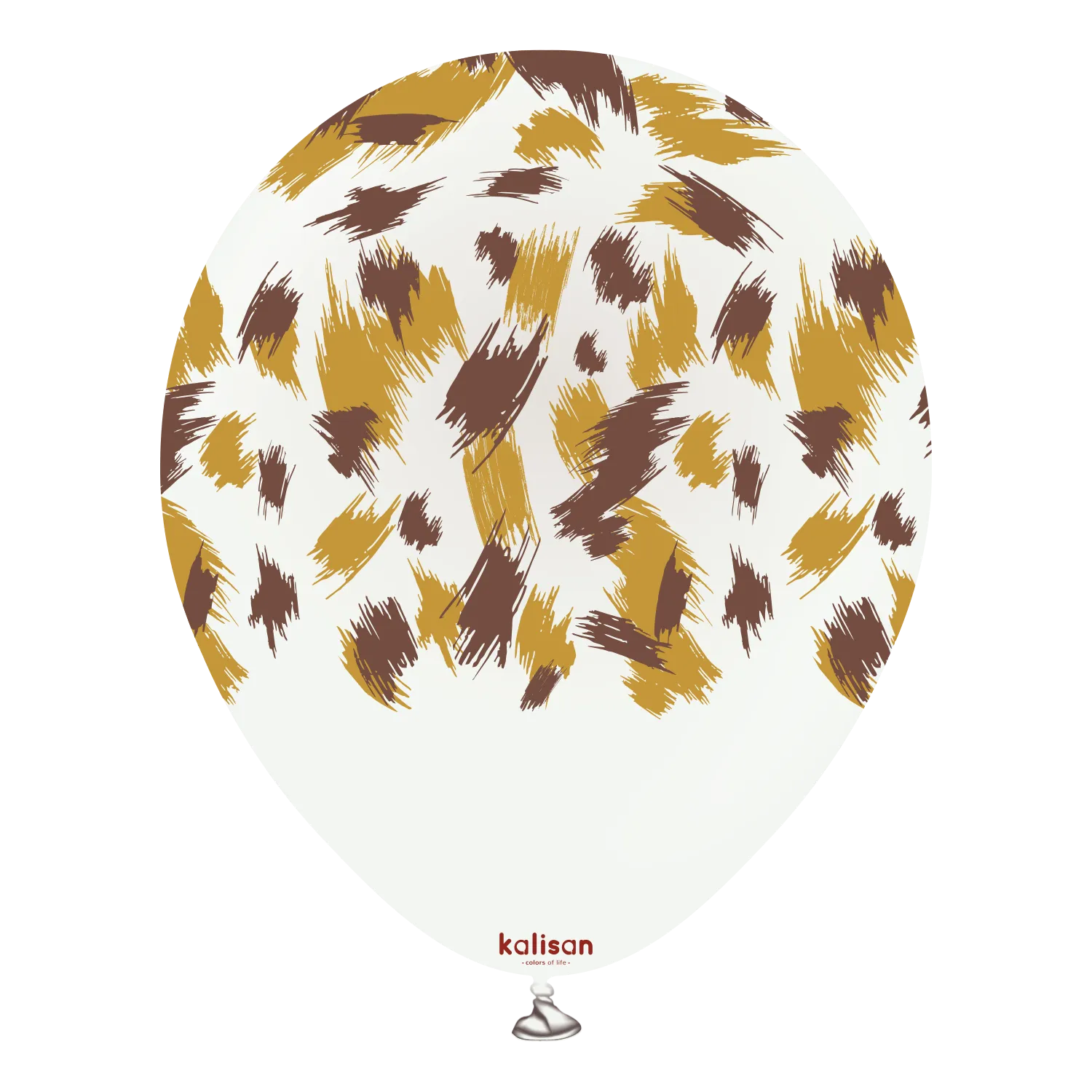 Kalisan 12" Savanna Printed Standard White  Latex Balloon, 25 pieces
