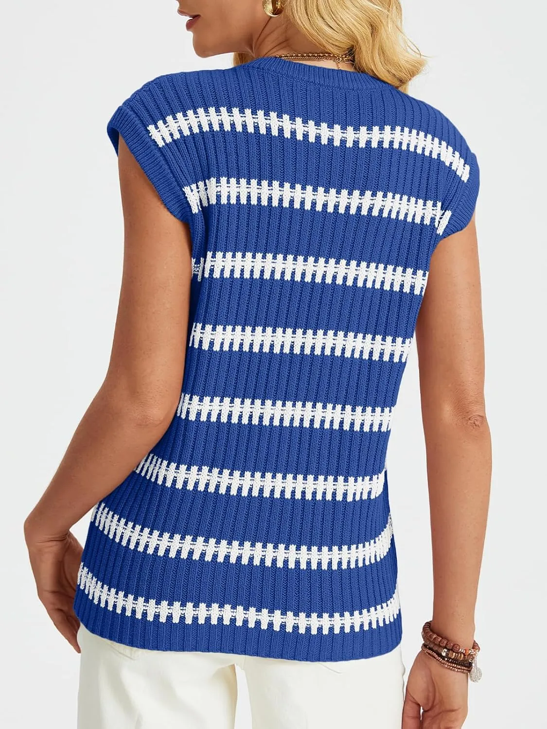 LILLUSORY Women's Summer Sweater Cap Sleeve Tops Sleeveless Tanks Knit Vest Spring Trendy Outfits 2025