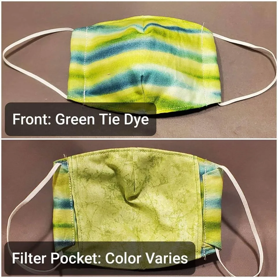 Medium Cotton Mask with Filter Pocket 8 Patterns
