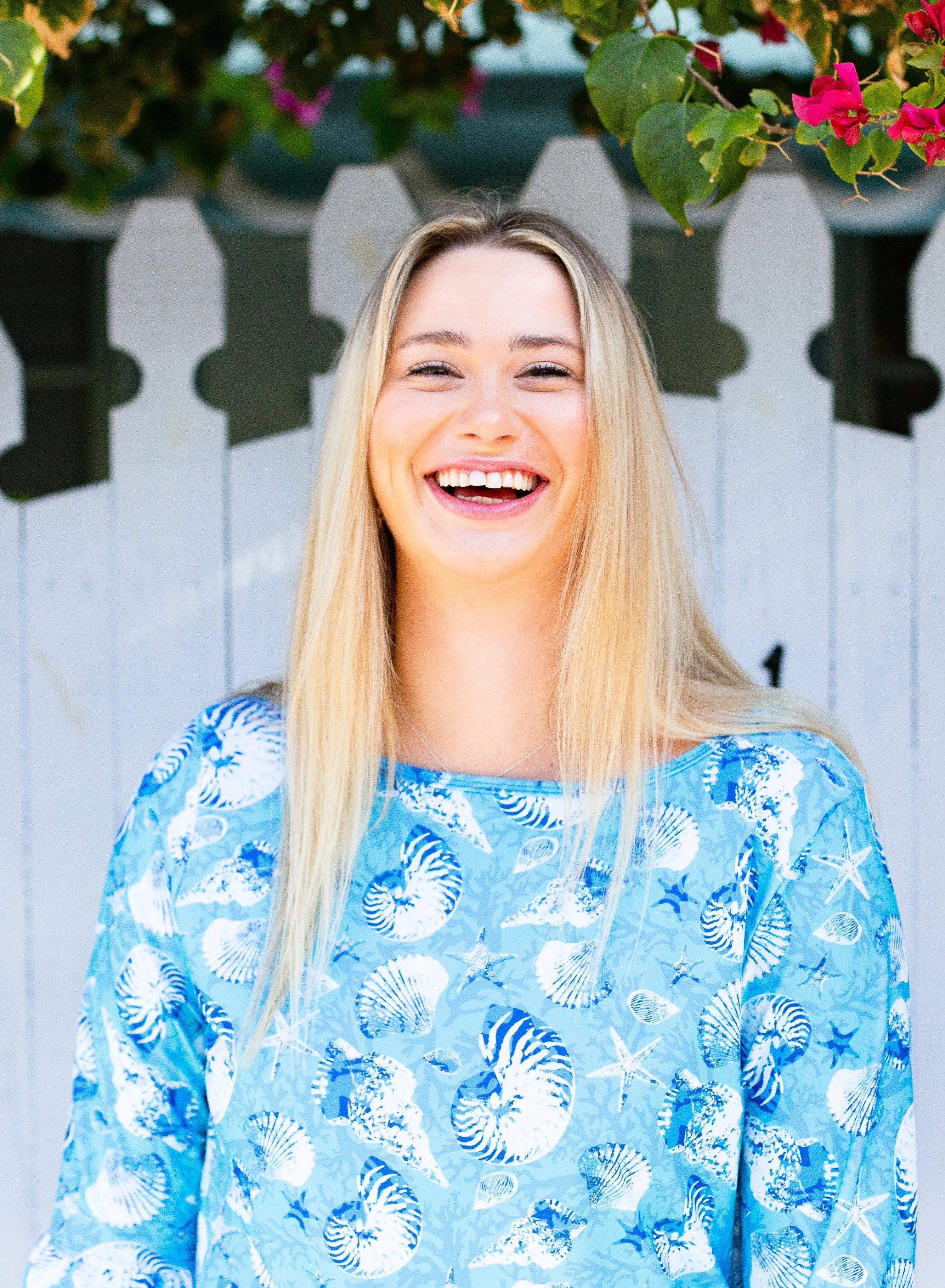 Nancy Dress in Blue Shells