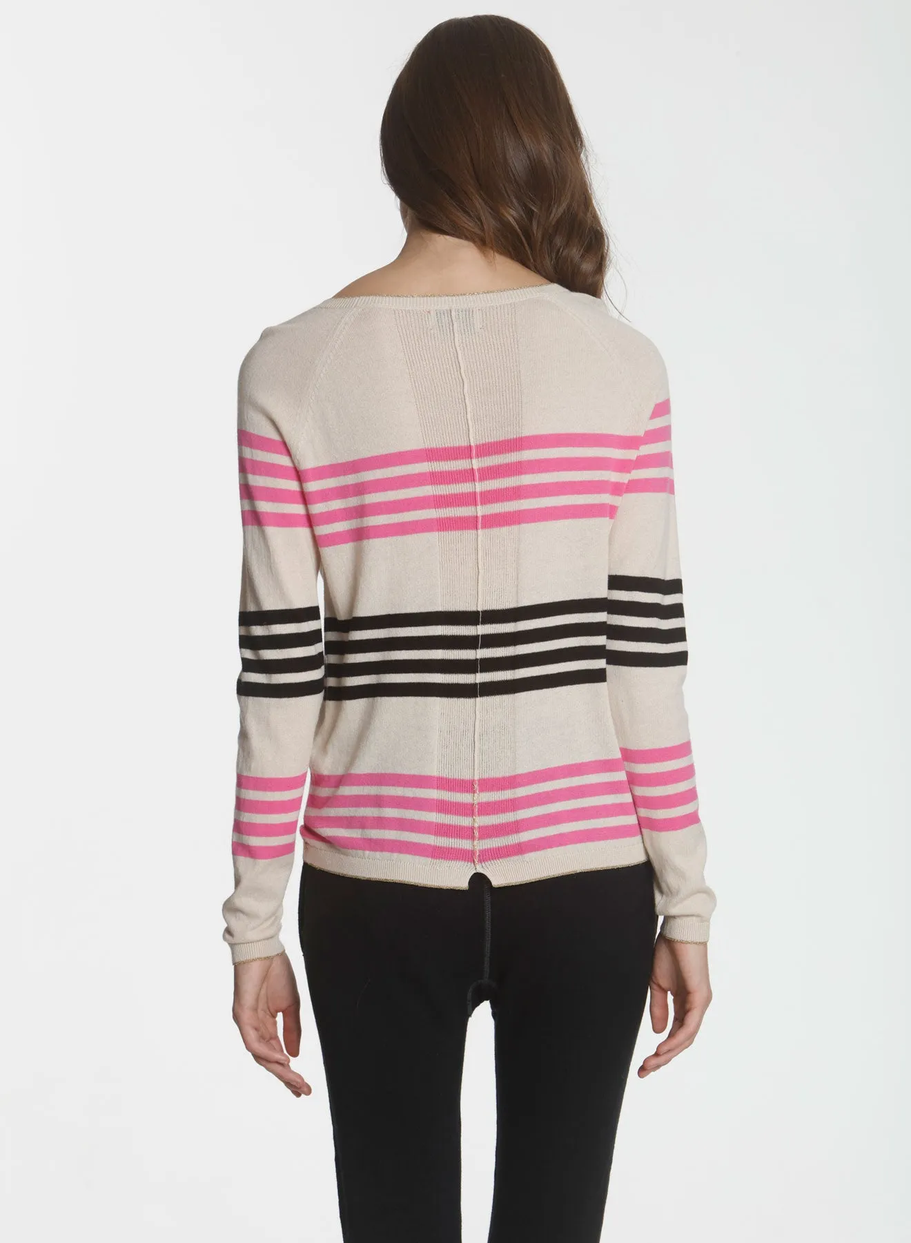 Olivia Stripe Crew - Sand