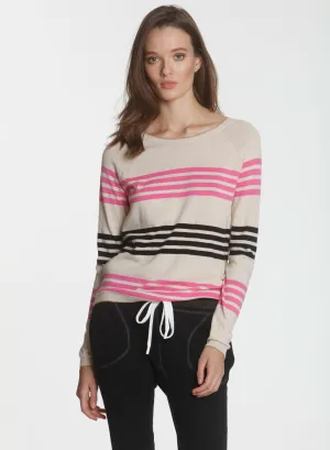 Olivia Stripe Crew - Sand