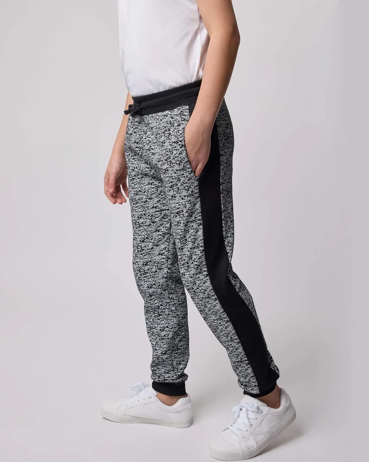 Real Essentials 3 Pack: Boys Cotton Active Fleece Jogger Sweatpants