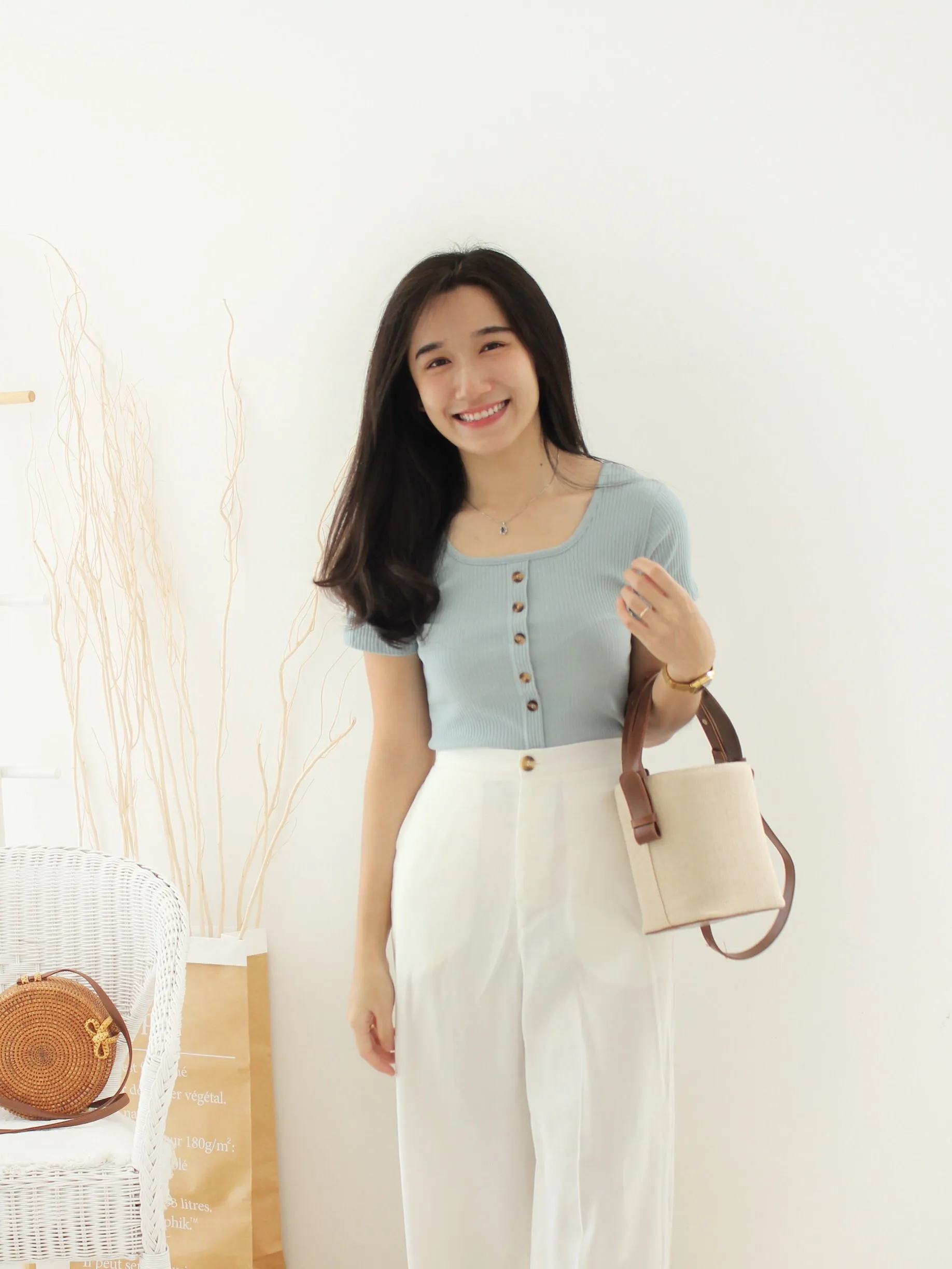 Rib Square Neck