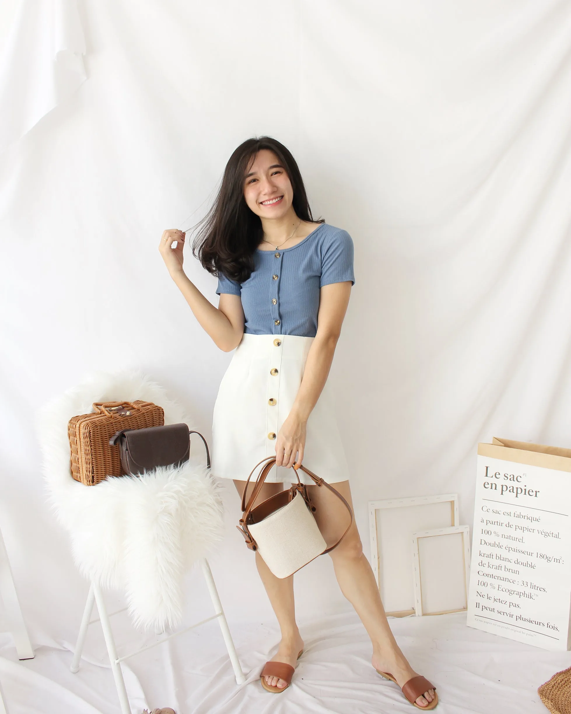 Rib Square Neck