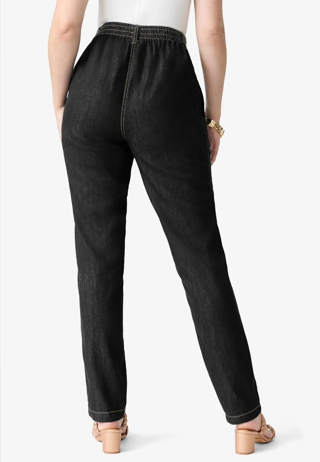 Roaman's Women's Plus Size Complete Cotton Seamed Jean