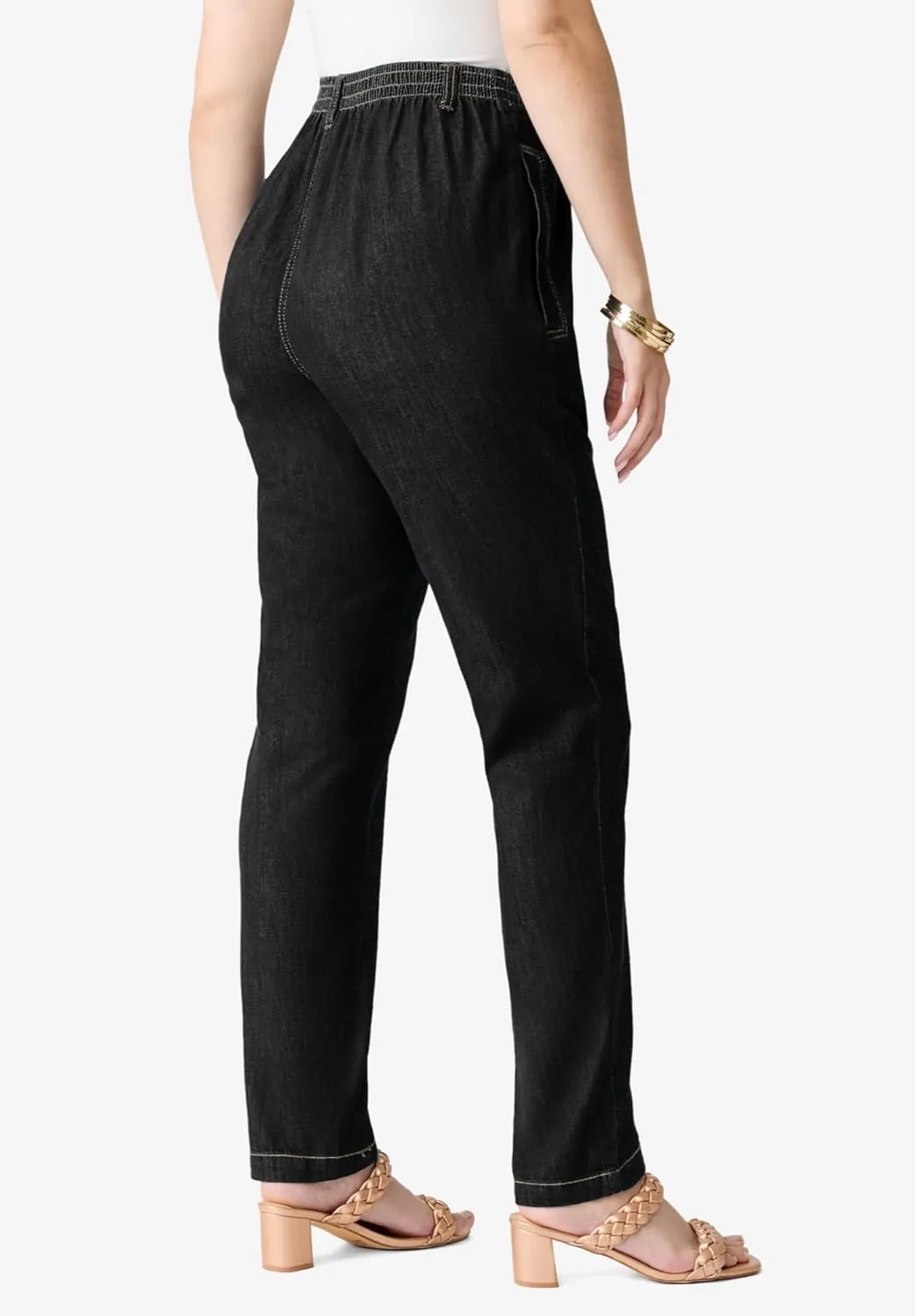 Roaman's Women's Plus Size Complete Cotton Seamed Jean