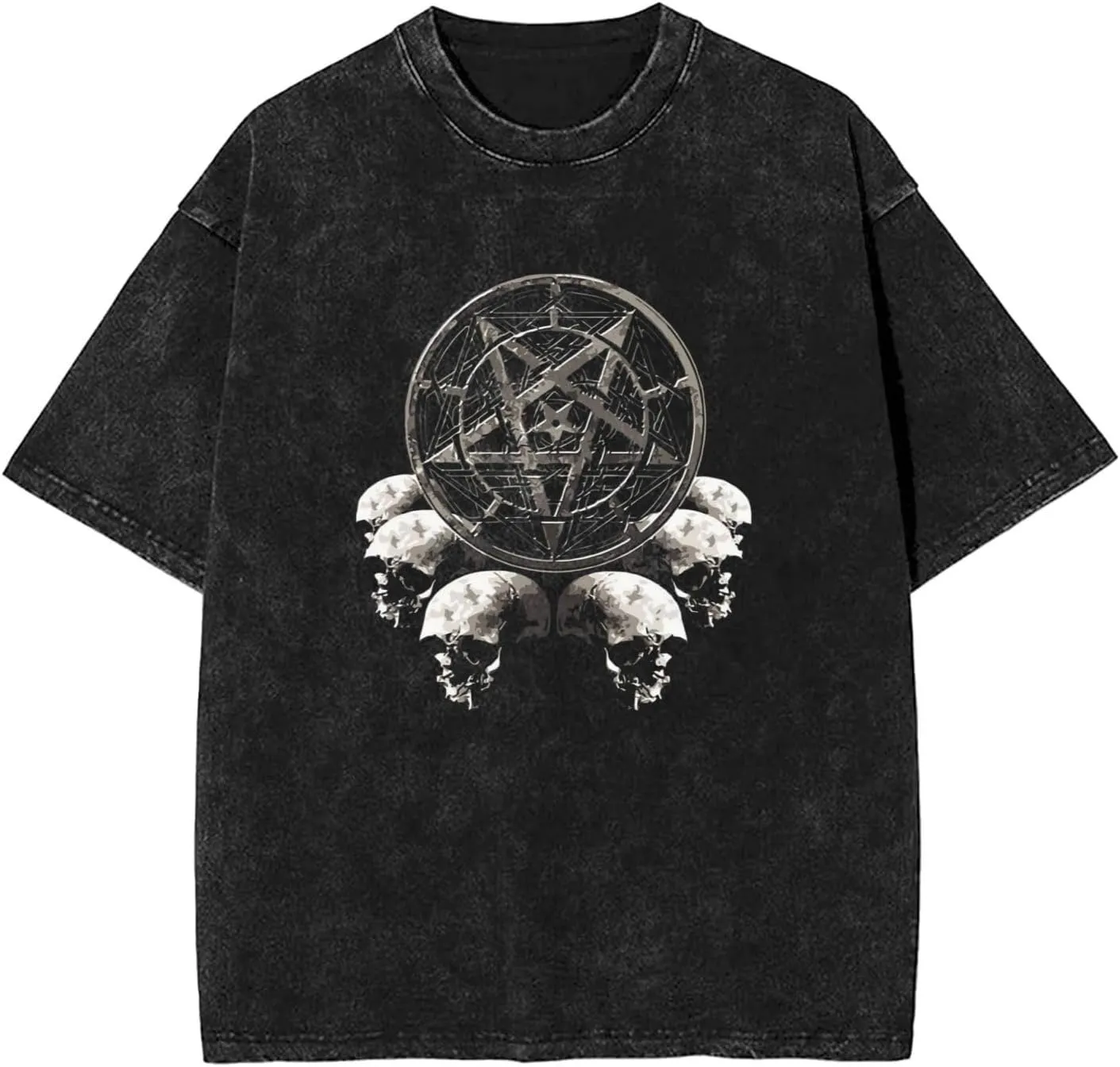 Shirt Men's Oversized Loose Fit Vintage Washed Cotton Casual T-Shirts