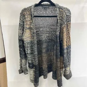 SISTERS Knit Fringe Women's Sweaters Women Size M BLUE & MULTICOLOR Shrug