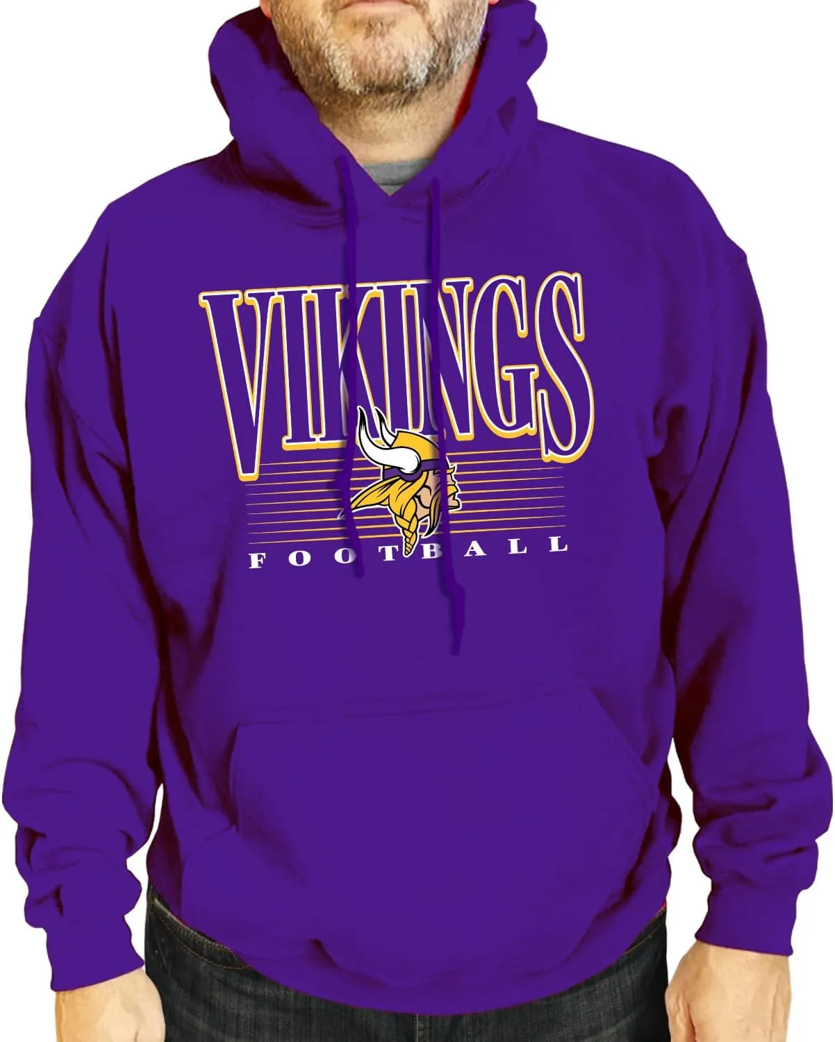 Team Fan Apparel NFL Adult Unisex Overtime Blueprint Soft Fleece Hooded Sweatshirt, Officially Licensed Football Hoodie!