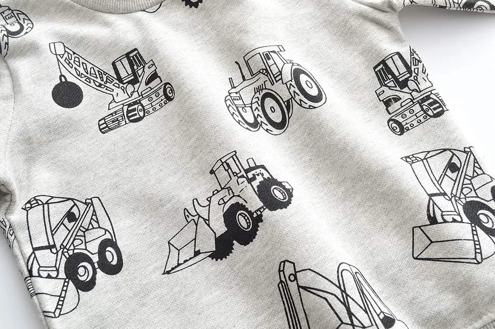 Toddler Boys Sweatshirts Long Sleeve Sport Elephant Sweat Shirt Dinosaur Pullover Crewneck Tops Tees Kids 2-7 Years