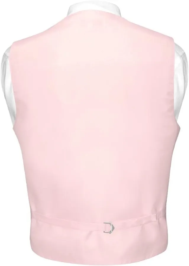 Vesuvio Napoli Men's Striped Bow Tie Woven Bow Tie Set - Pink