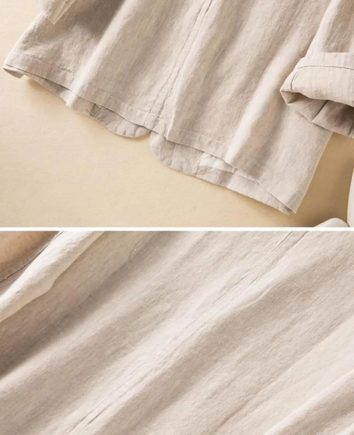 Women's Linen Blazer Jacket 2025 Lightweight Button Lapel Casual Long Sleeve Work Office Summer Jackets