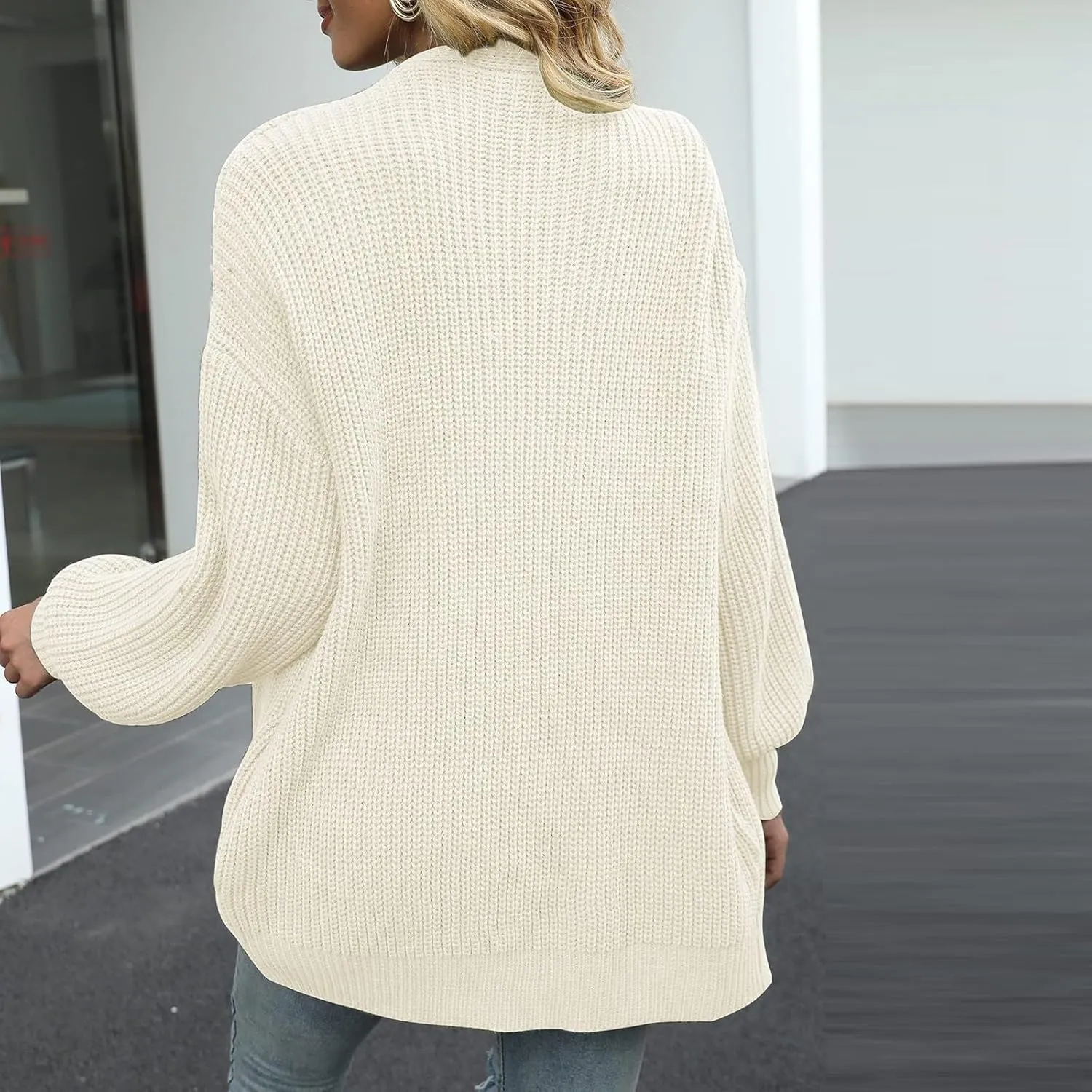 Womens Oversized Cardigan Sweater Baggy Lightweight Long Sweaters Jackets Open Front Cardigans Fall Outfits w/Pockets