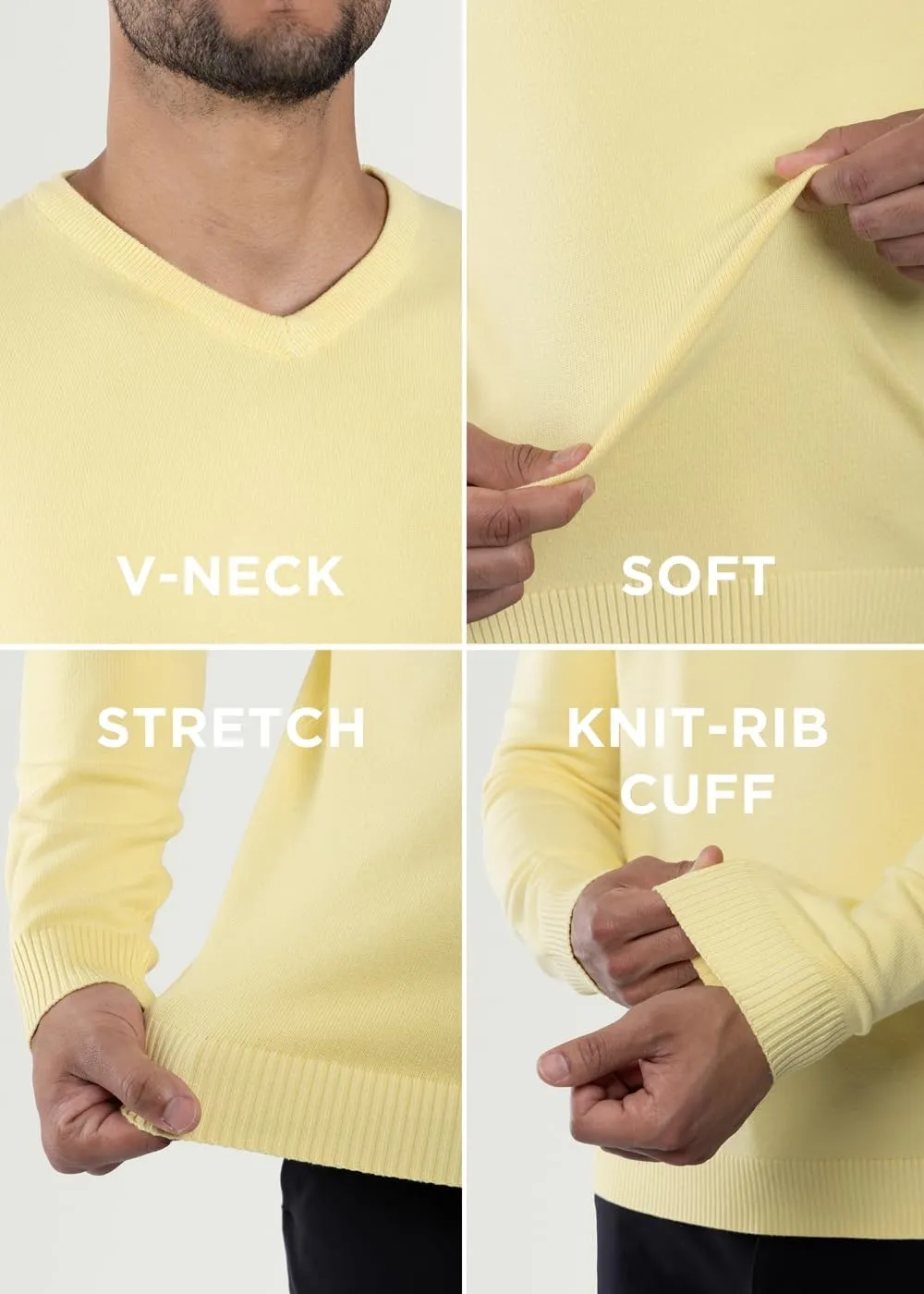 X RAY Mens V Neck Sweater, Basic Slim Fit Pullover, V-Neck Dress Sweater for Men Fall Winter (Available in Big & Tall)