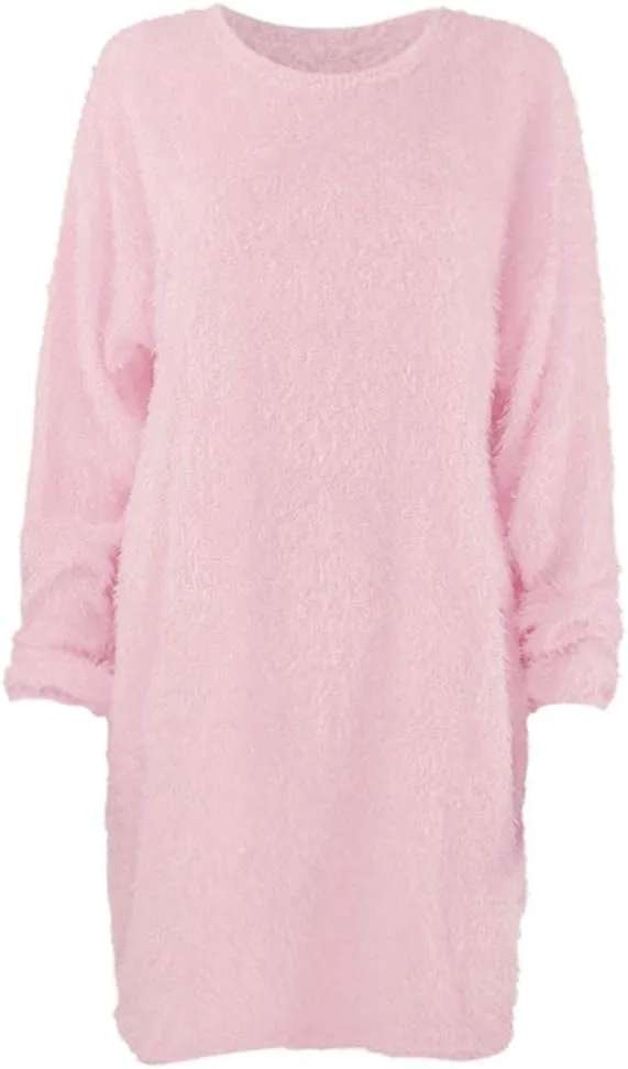 ZHUER Womens Sweater Dresses 2024 Trendy Long Sleeve Oversized Pullover Sweaters Loose Casual Mini Sweater Dress Fall Winter